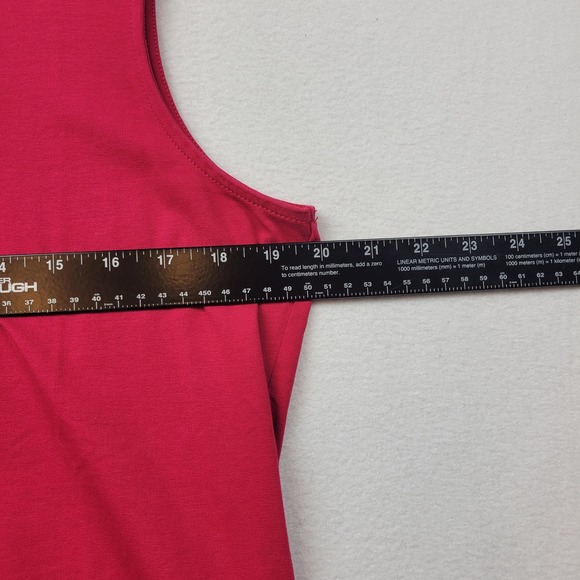 Coldwater Creek Womens Red Pink Lace Trim Sleeveless Tank Top Size Large Stretch - Picture 4 of 10
